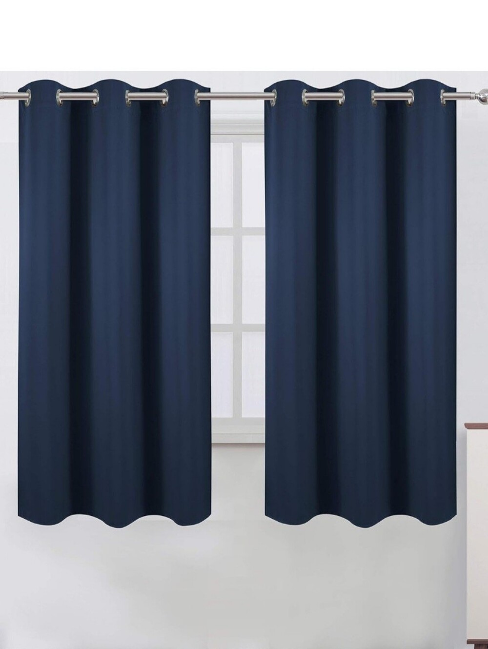 Navy Blackout Grommet Curtain Panels